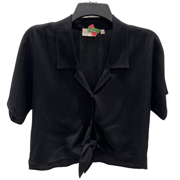Wilfred Free - The Tie Front Blouse - XXS - Black - Picture 3 of 6